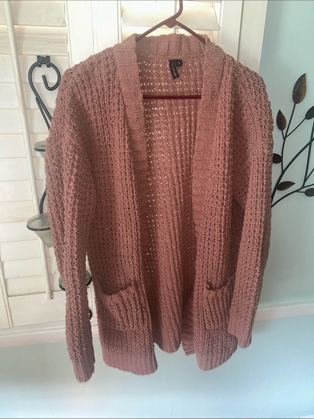 Women's Open-Front Chunky Knit Cardigan -